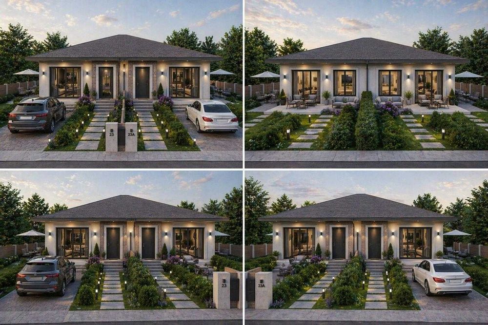 Apartamente în duplex – Parter | 3 camere | Curte proprie