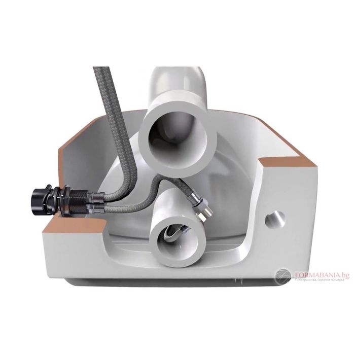 Промо! Конзолна тоалетна чиния City Rimless CeraStyle, с биде, без ръб