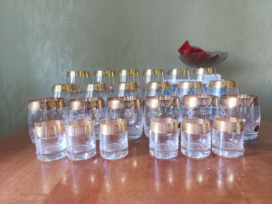 Бокалы. Богемское стекло..