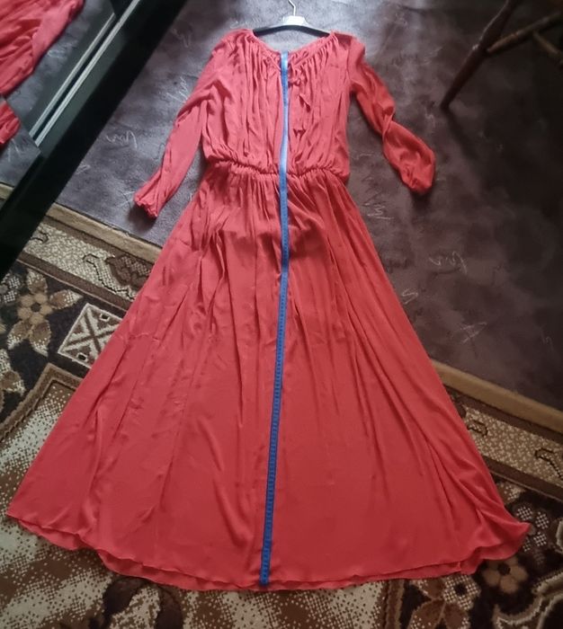 Rochie din voal portocaliu închis