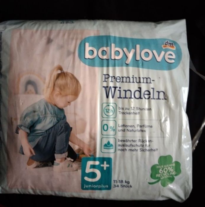 Scutece/pampers babylove 5+Premium Windeln 11-18kg și Lupilu 1= 2-5kg
