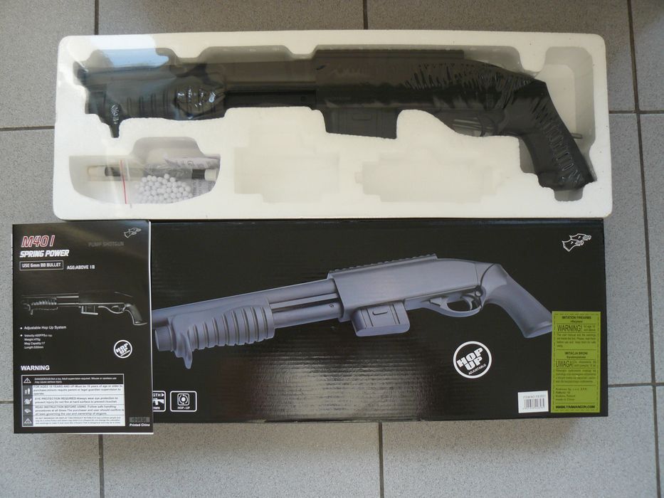 Pusca Shotgun Airsoft M401 EE Incarcare Manuala/Spring 1,4 Joule Noua
