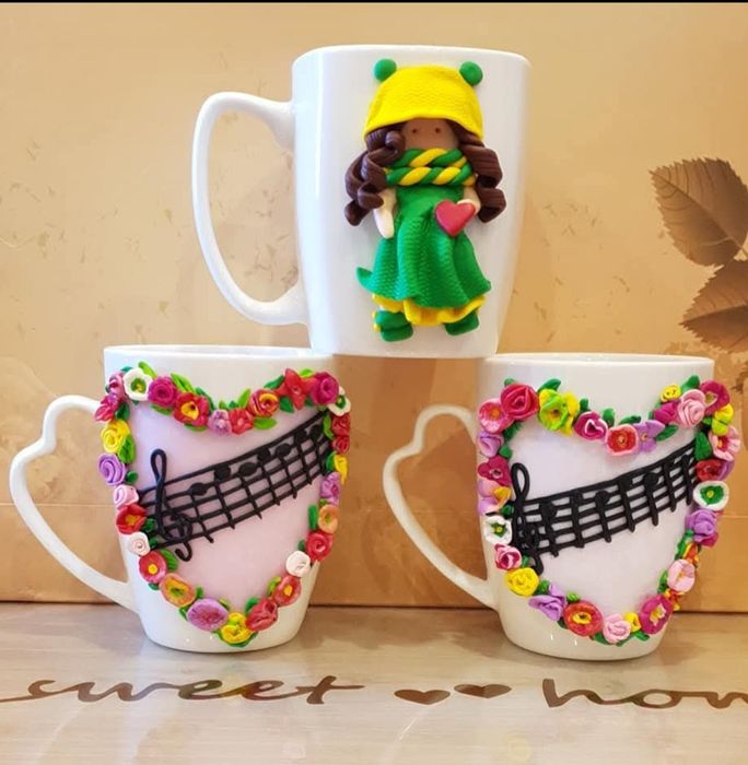 Cana personalizata decorata manual