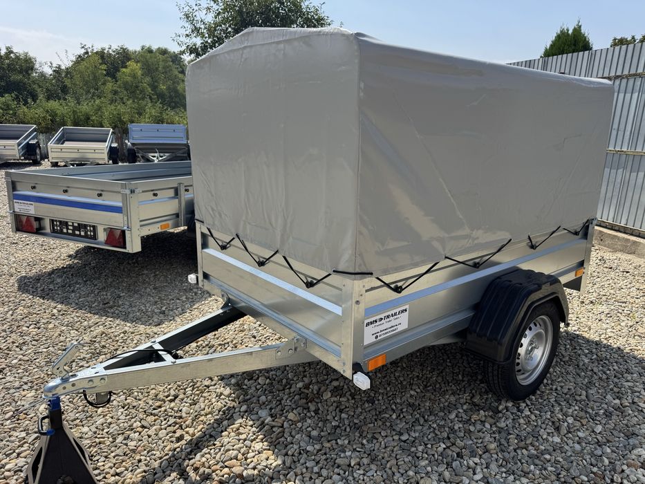 Remorca nouă 750 kg, 205x125 cm, CIV+RAR efectuat,  posibilitate RATE!! Preț redus!!