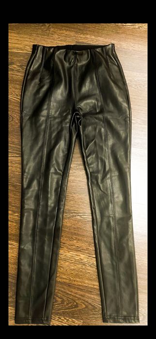 Черен Кожен панталон