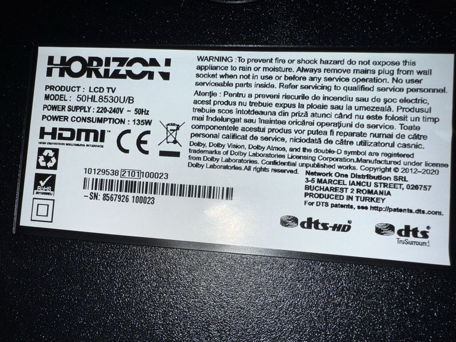 TV 126cm Horizon 50” – imagine foarte bună, testare la fața locului