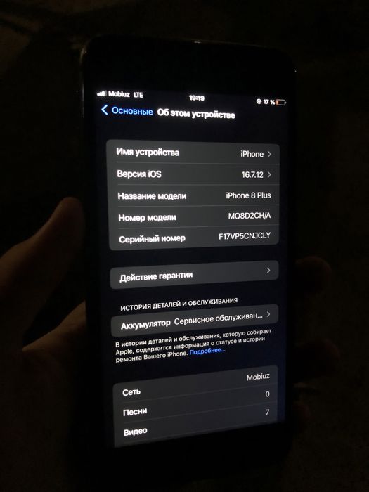 Iphone 8 plus ideal holatda