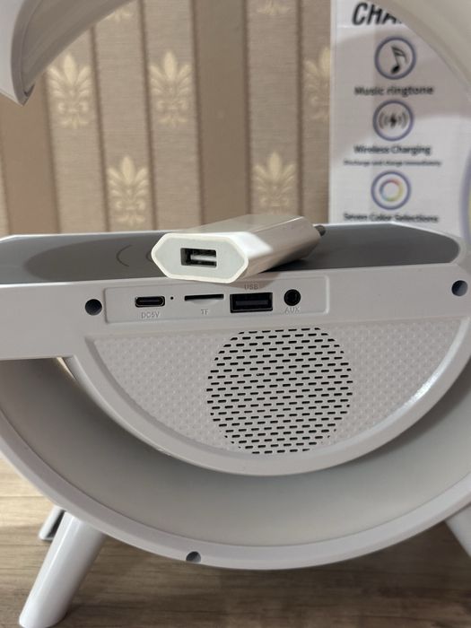 LED Светящийся bluotooth ночник с будильником и музыкой