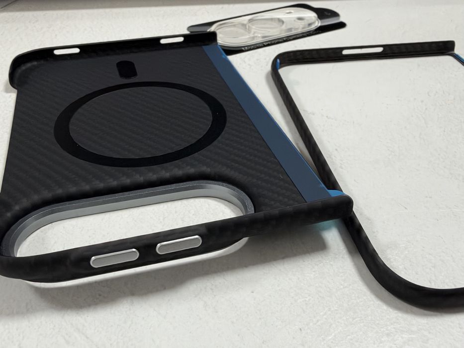 Husa/protectie Apple iPhone Duo ultraslim fibra carbon/kevlar/aramida