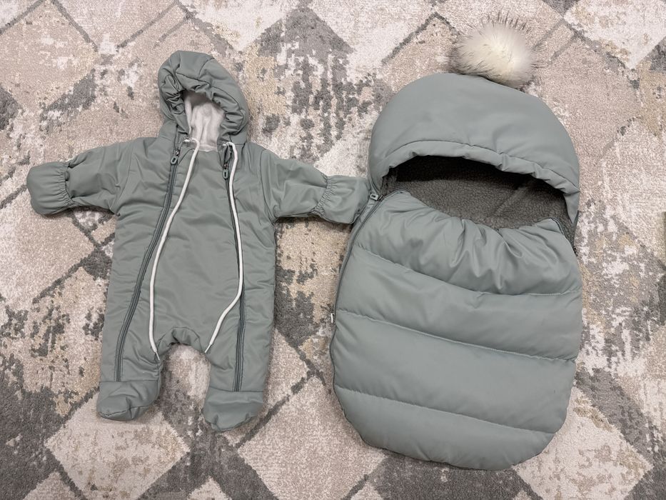 Зимний комплект конверт и комбинезон