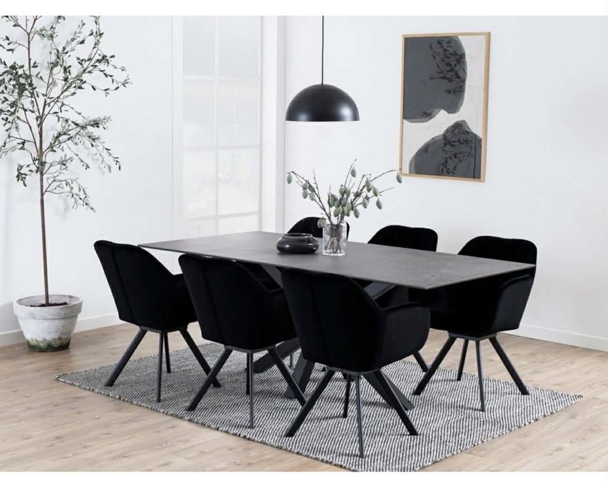 Маса Norsica 394 сив+черен