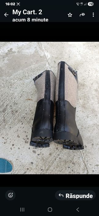 Cizme din piele cu tureac de pâslă