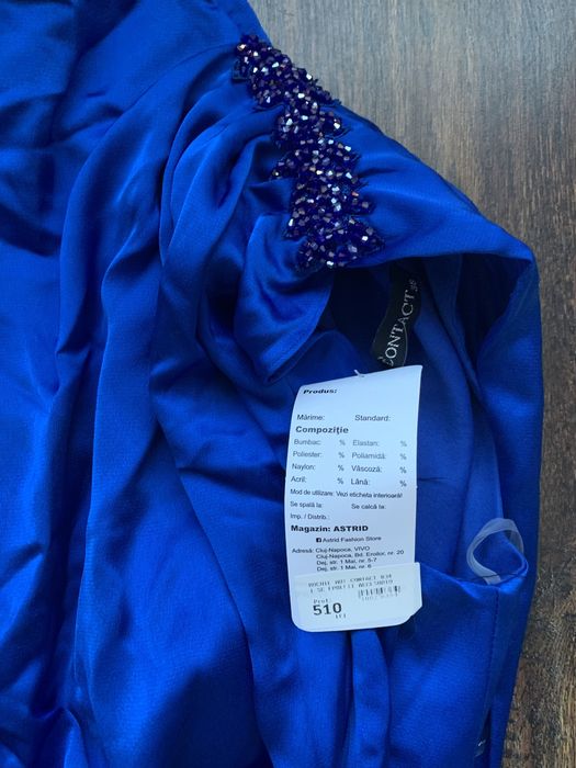 Rochie Astrid superba cu strasuri pe umeri