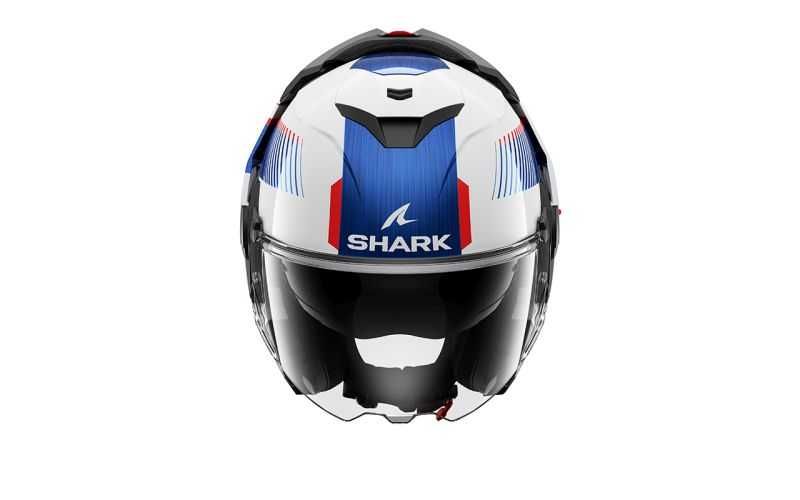 Модуларна Отваряема мото каска за мотор SHARK OXO SIKTER /White / Blue