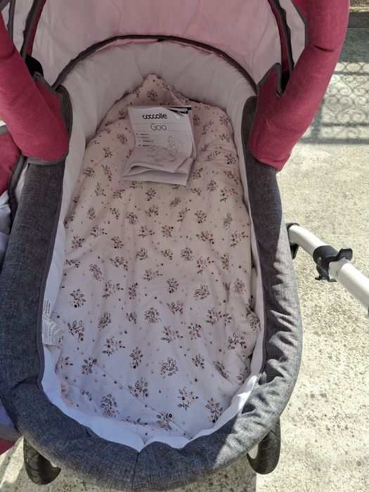 Vand carucior coccolle Gioia  Roz/Gri editie limitata