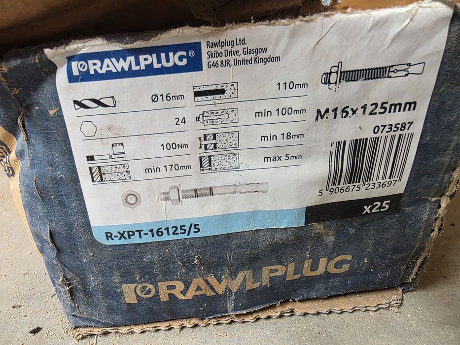 Ancore mecanice / Conexpand Rawlplug M16 x 125mm (25 buc/cutie)