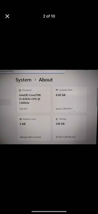 Лаптоп Dell Latitude 3400 | Intel i5-8265U | 8GB RAM | 256GB SSD | Nvidia MX130 | гр. София