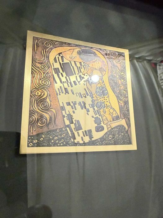 Tablou de Lux "Sarutul" Gustav Klimt- gravura alama