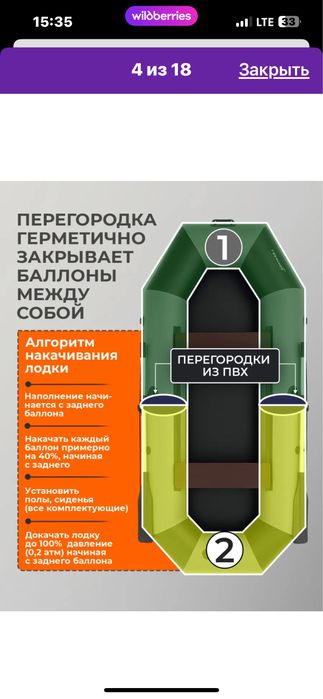 Лодка пвх 240/125