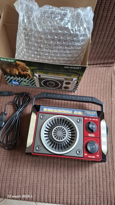 Ретро радио Meier MD-9392BT, Bletooth, USB, TF,AUX