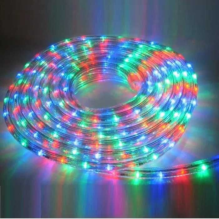 Светещ водоустойчив LED коледен маркуч, лента,декорация,украса, Коледа