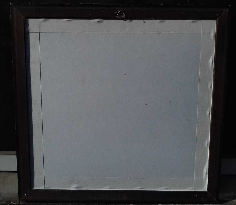 Tablou vechi - femeie la fereastra - semnat