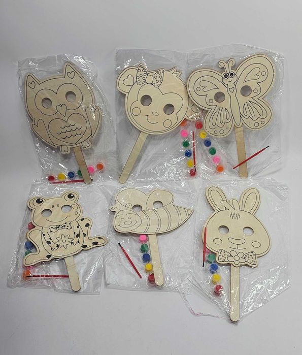 2 бр. за 7.90лв. Дървени маски за рисуване за партита и всички поводи