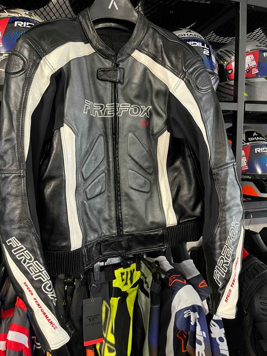 Кожено мото яке FIREFOX-LOUIS  , XL-56, CE-сертифицирани протектори