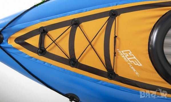 Едноместен надуваем  каяк "Hydro-Force" 275 x 81 cm с гребла и помпа в комплекта 65115