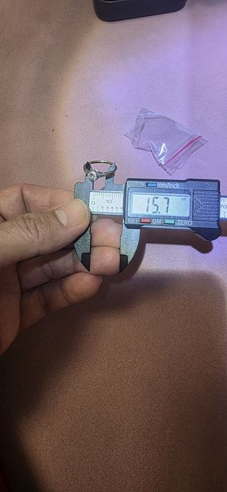 DIAMANT / Inel cu briliant " logodna " tăietură veche , anii 1900 ,