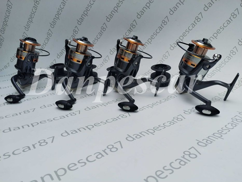 SET 4 Mulinete FL EFB6000 6 rulmenti pentru crap si tambur rezerva