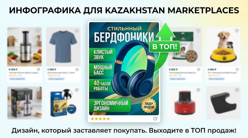 Видеографика и инфографика Kaspi, WB, azon