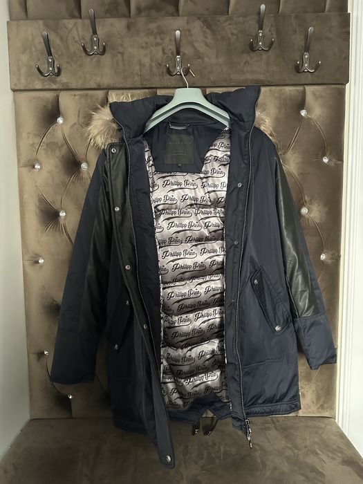 Geaca Phillip Plein cu blana naturală