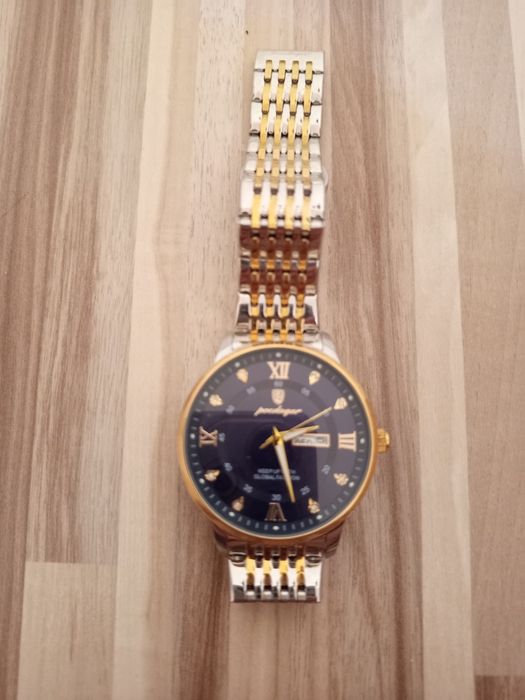 Podeagar Часовник, Нов, златист, неръждаема стомана