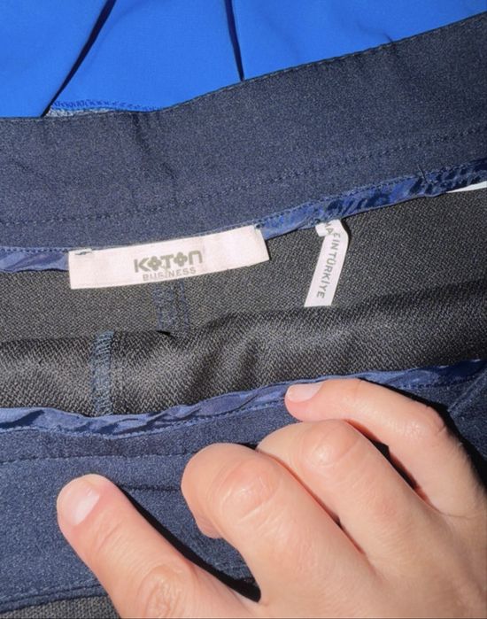 Fusta pantalon,cadou top albastru