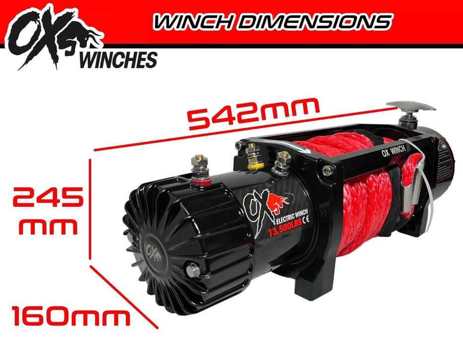 Troliu Auto Puternic 12V 13500 LBS Cablu Otel Si Garantie