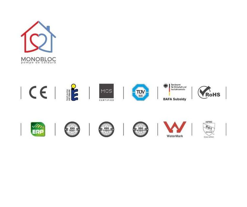 Pompa de caldura Monobloc monofazata 8.4kW R32-B | Compresor Panasonic