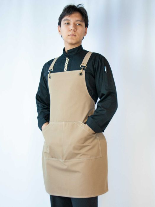 Фартук, повар, официант, медик Акция 5+1, с натуральной кожей