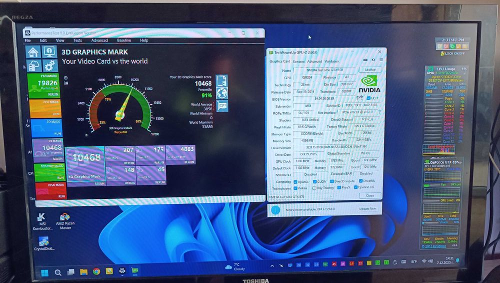 видеокарта MSI GeForce GTX 970 4GD5T OC 4GB GDDR5