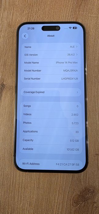 iPhone 14 Pro Max 512gb Alb
