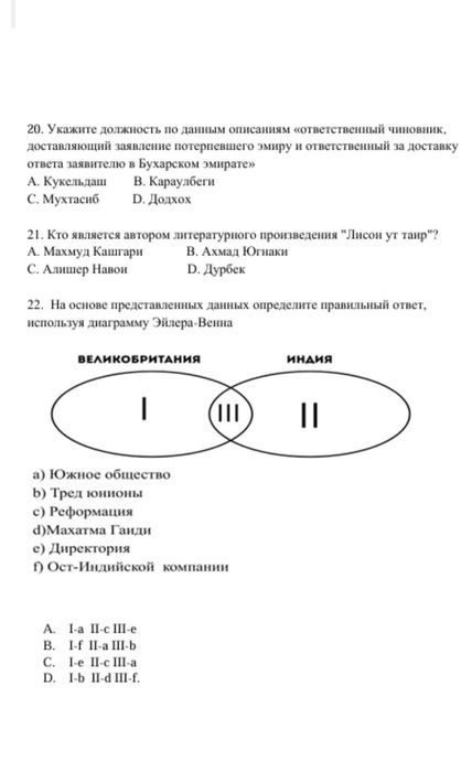 Национальный сертификат по истории. Абдурахманов Дилшод .