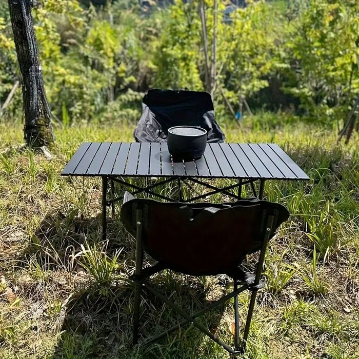 Сгъваема къмпинг маса, 95x56x50 см, стоманена конструкция,