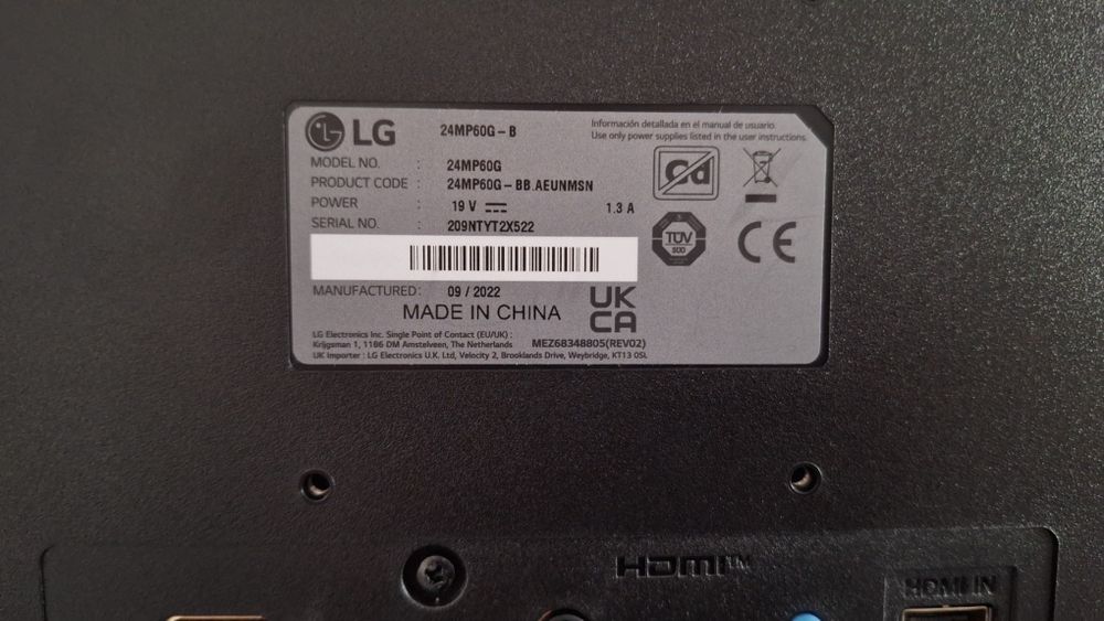 Monitor cu display SPART - Gaming LED IPS LG 24MP60G, 24", Full HD