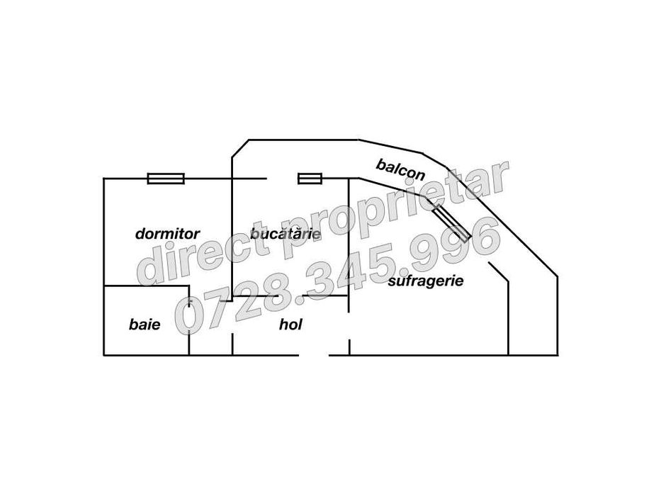 Proprietar, inchiriez apartament 2 camere ultracentral