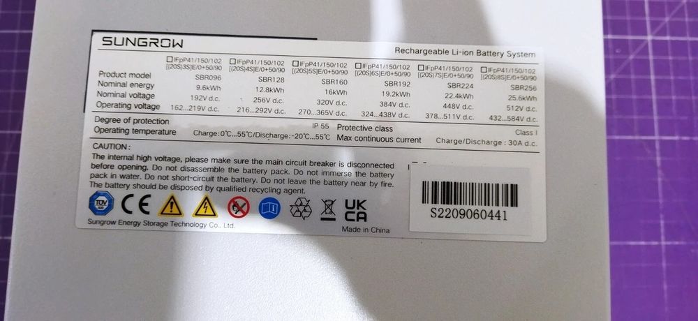 Accesorii pentru baterii Sungrow SBR