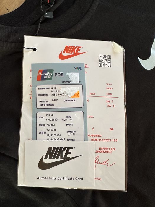 Мъжка,памучна,черна тениска Nike Air с голяма щампа на гърба