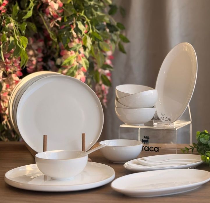 KARACA Fika 22части Порцелан 
Порцеланов Комплект 
Елегантност без уси