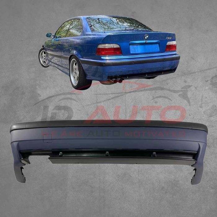 Задна броня BMW E36 – M-Tech дизайн, грундирана, бмв е36