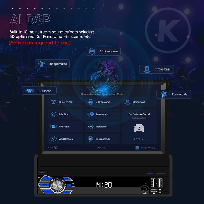 Мултимедия плеър единичен дин навигация за кола автомобил Android 1DIN