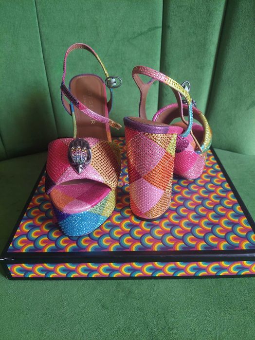 Сандали Kurt Geiger 37 номер, шарени, платформа